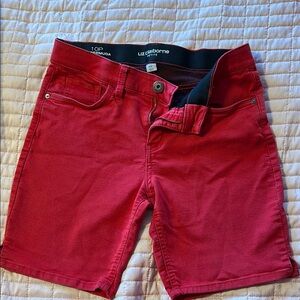 Liz Claiborne Red Bermuda Shorts